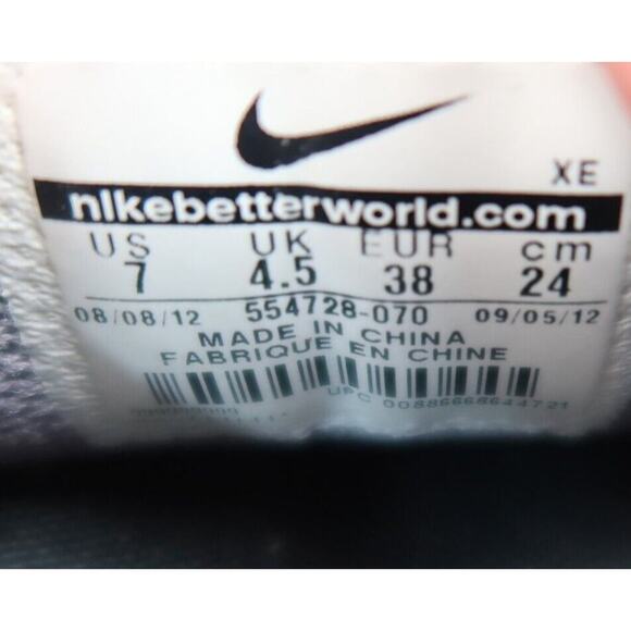 Nike Shoes Womens 7 Athletic Trainers Zoom Elite 6 Running Dark Grey Voltage - Picture 12 of 13